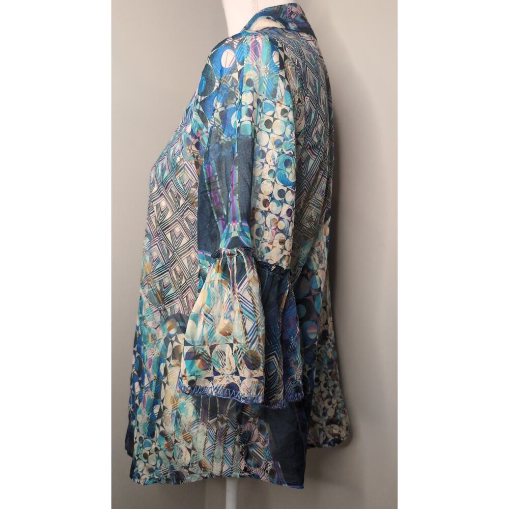 Johnny Was Collection Patchwork Boho Tunic Blouse… - image 2